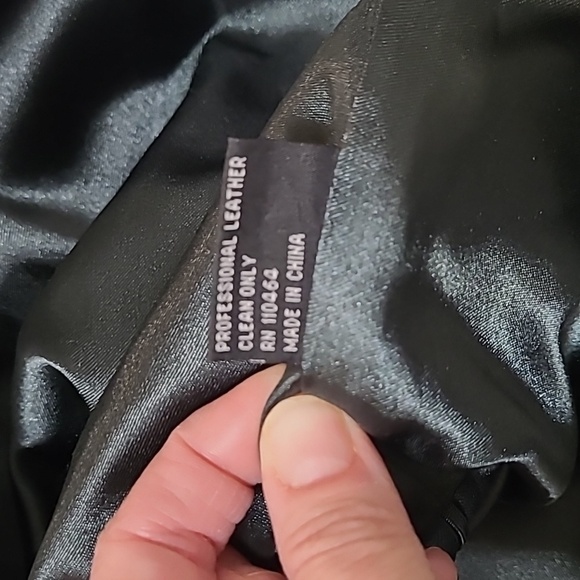 Montanaco dark green leather maxi skirt with side zipper size Large - Picture 7 of 9